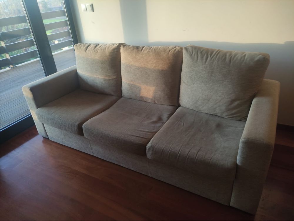 Sofa 3 lugares beje