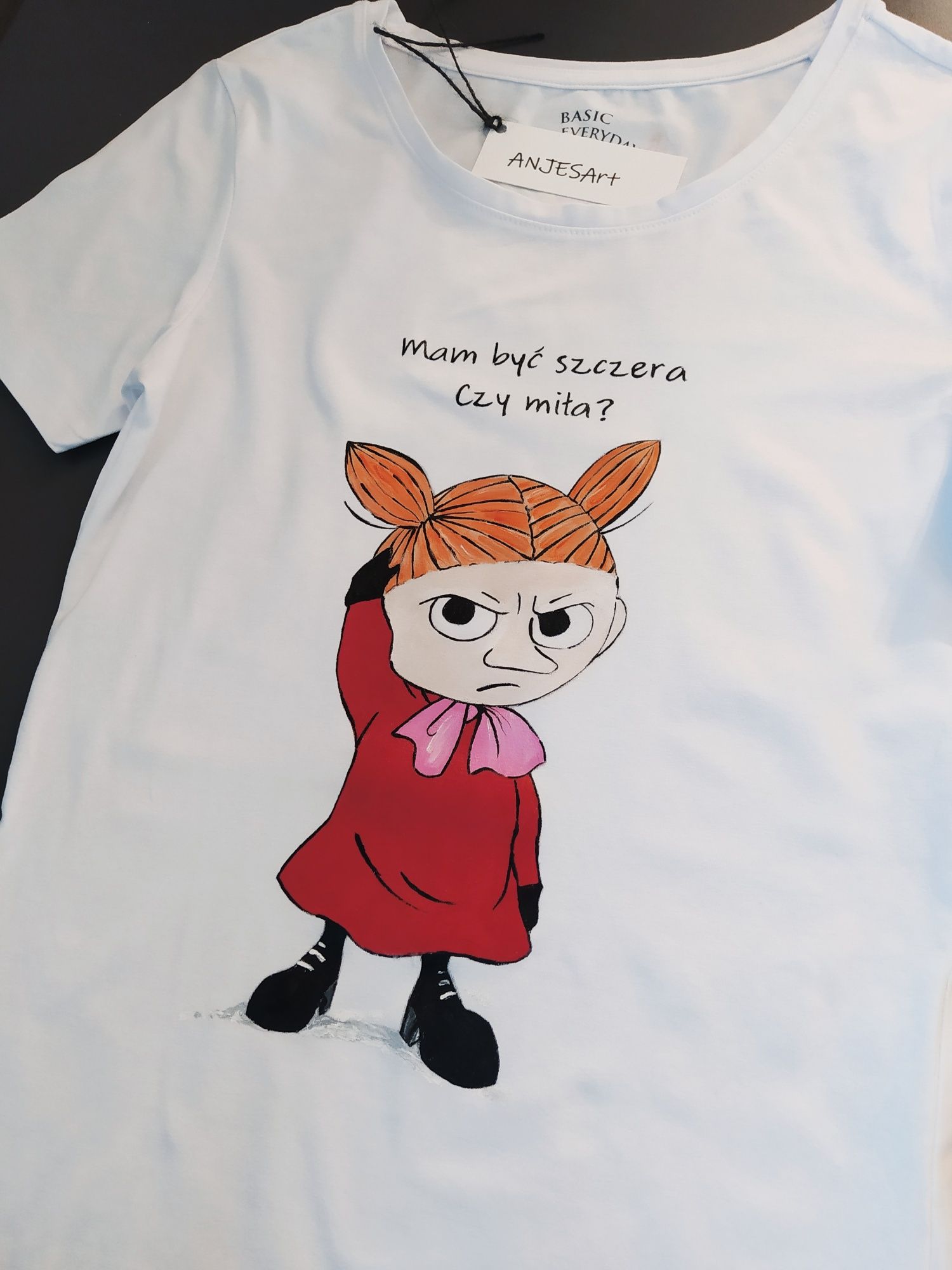 Mała Mi koszulka malowana farbami tekstylnymi