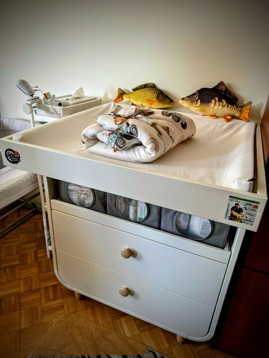 IKEA MYLLRA Łóżeczko 60x120 cm , przewijak, dodatkowo materac