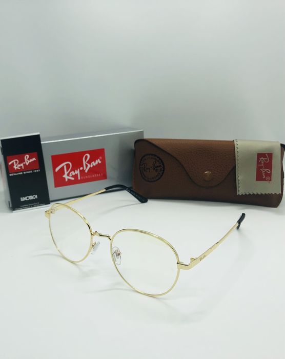 Круглые очки для стиля, имиджа|Оправа Ray Ban Round Metal 663 L-Gold