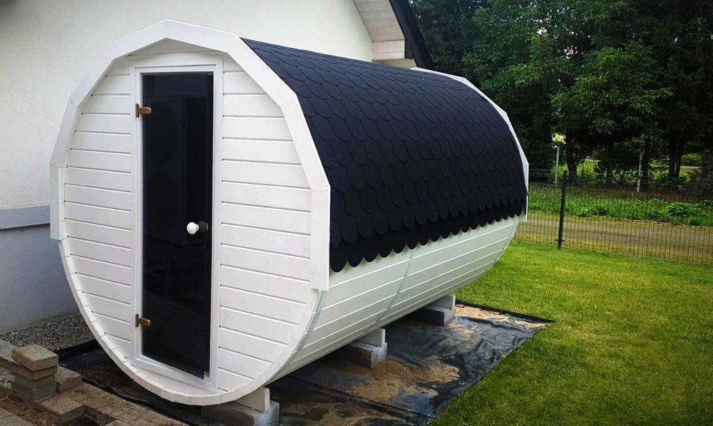 Sauna ogrodowa Beczka FULL ZESTAW 2x2