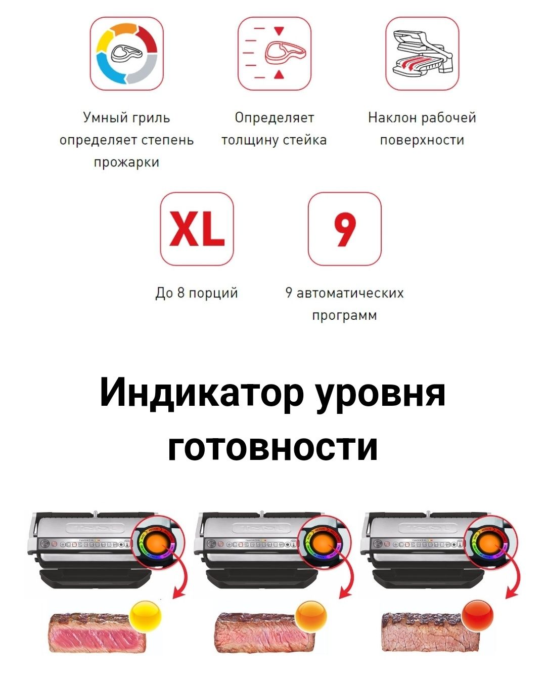 Гриль електричний Tefal Optigrill+ XL