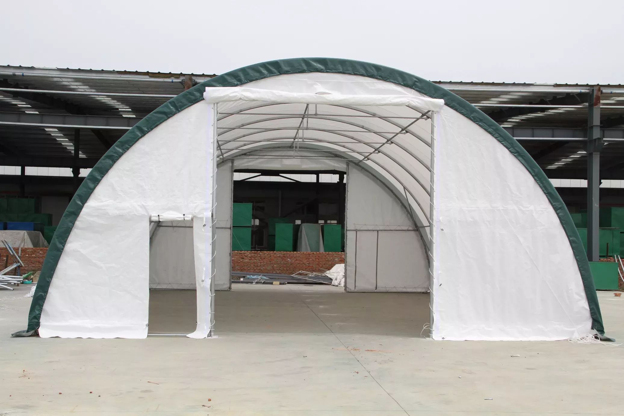 Hala łukowa 9,15x26m PVC 750g/m2 Prosty montaż, całoroczna ochrona