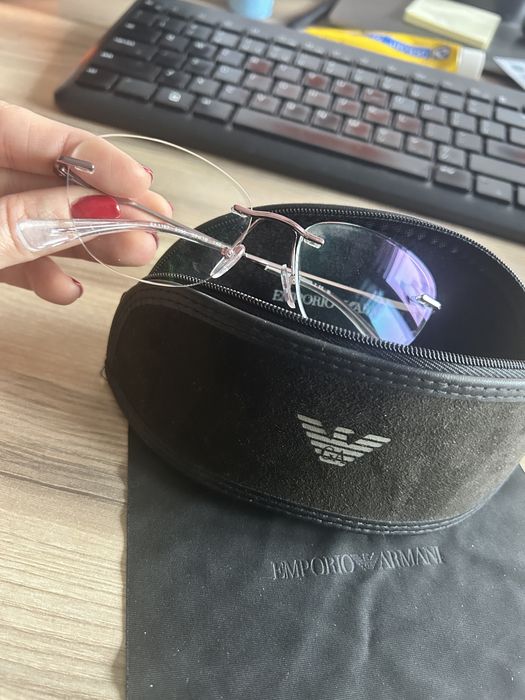 Okulary korekcyjne bezramkowe emporio armani