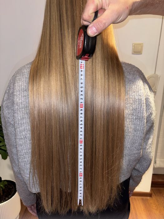 Naturalne włosy blond 40 cm