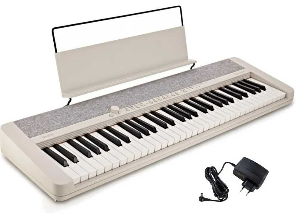 CASIO CT-S1 Białe Pianino + Statyw + Ławka + Słuchawki | ZESTAW