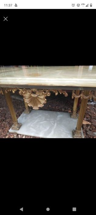 Ława z mosiądzu -blat ONYX