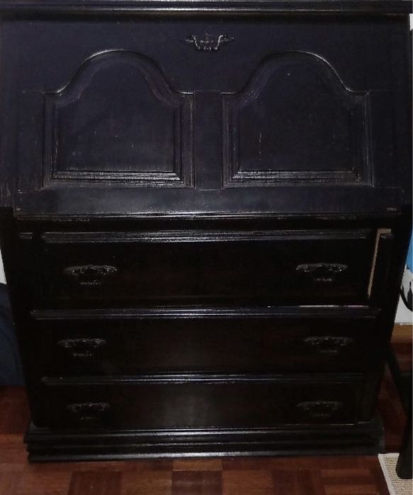 Escrivania/Escrivaninha Vintage em mogno maciço