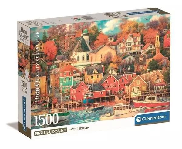 Puzzle 1500 Compact Good Times Harbor. Clementoni