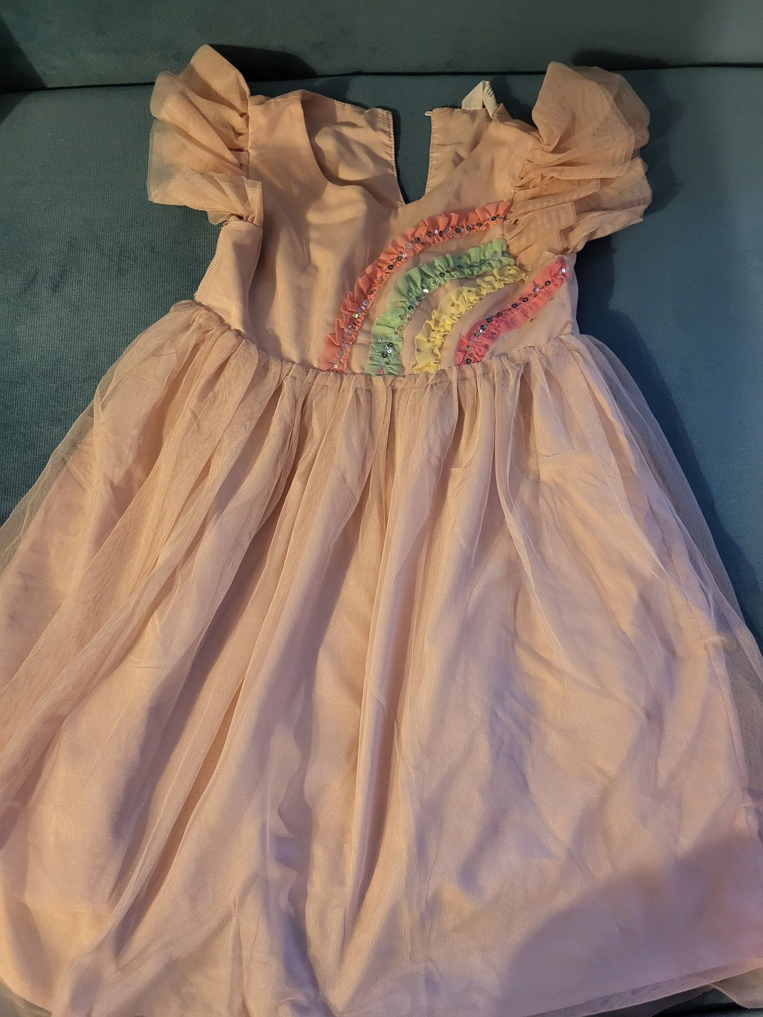 Elegancka sukienka tiulowa na swieta H&M rozm. 140