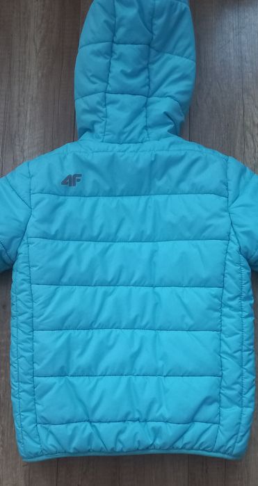 4F kurtka dziecięca przejściowa zimowa niebieska 122cm