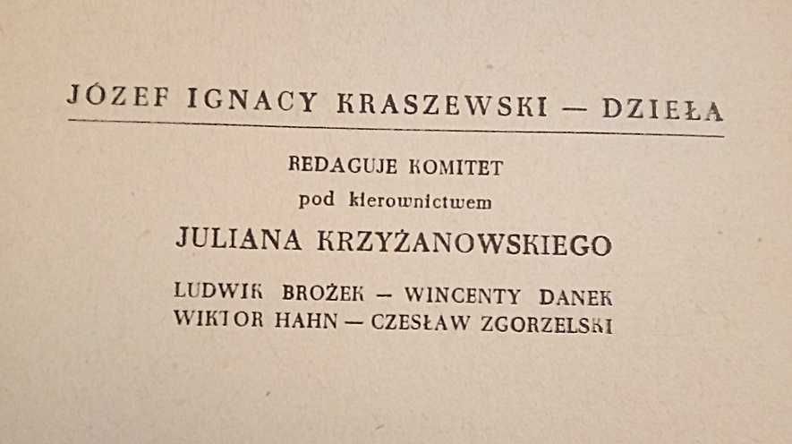 Kraszewski "Milion posagu" Wydawnictwo Literackie Kraków 1959r