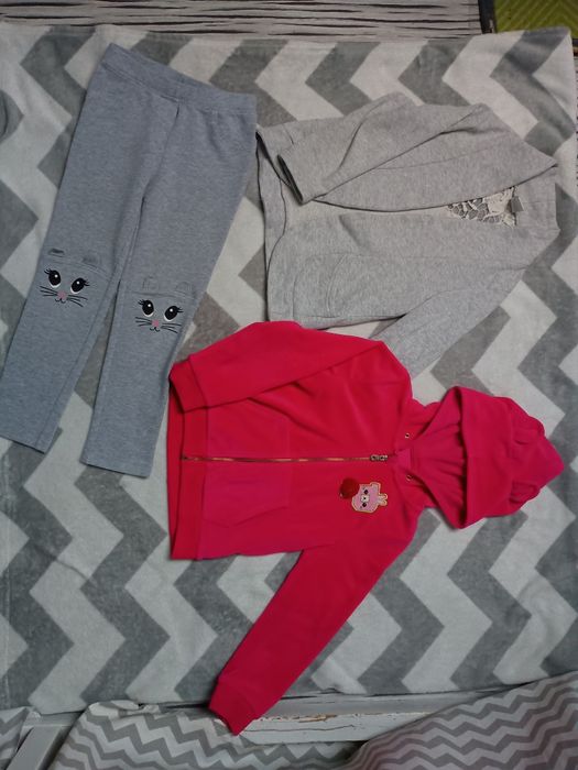 Paka ubrań dziewczęcych r. 110/116 13szt + 8szt GRATIS