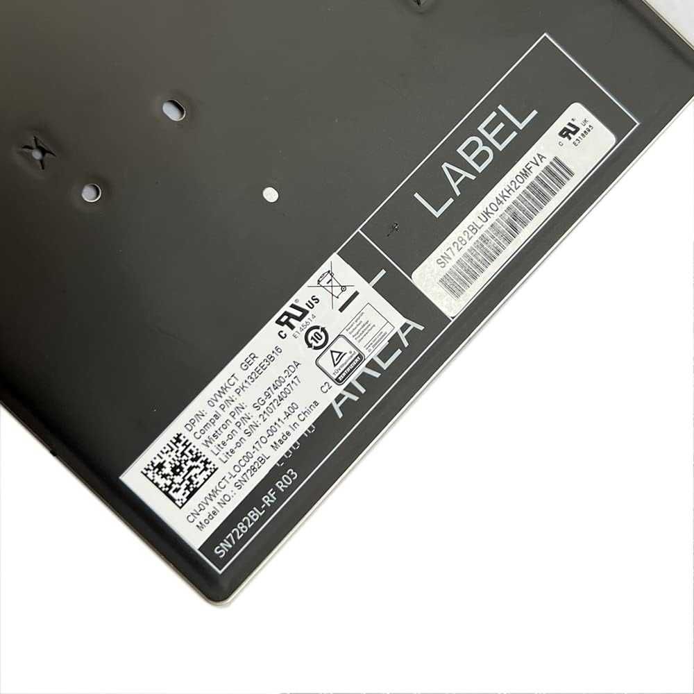 Zahara DE Podświetlany układ klawiatury Laptop do Dell Latitude
