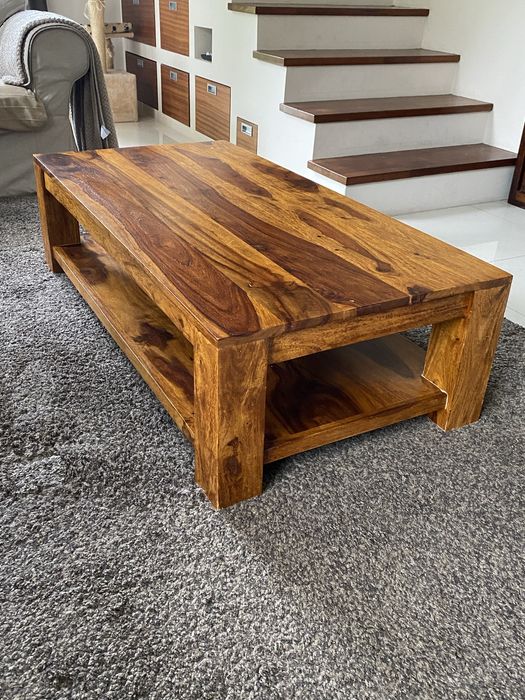 Ława kolonialna stolik kawowy lite drewno palisander indyjski