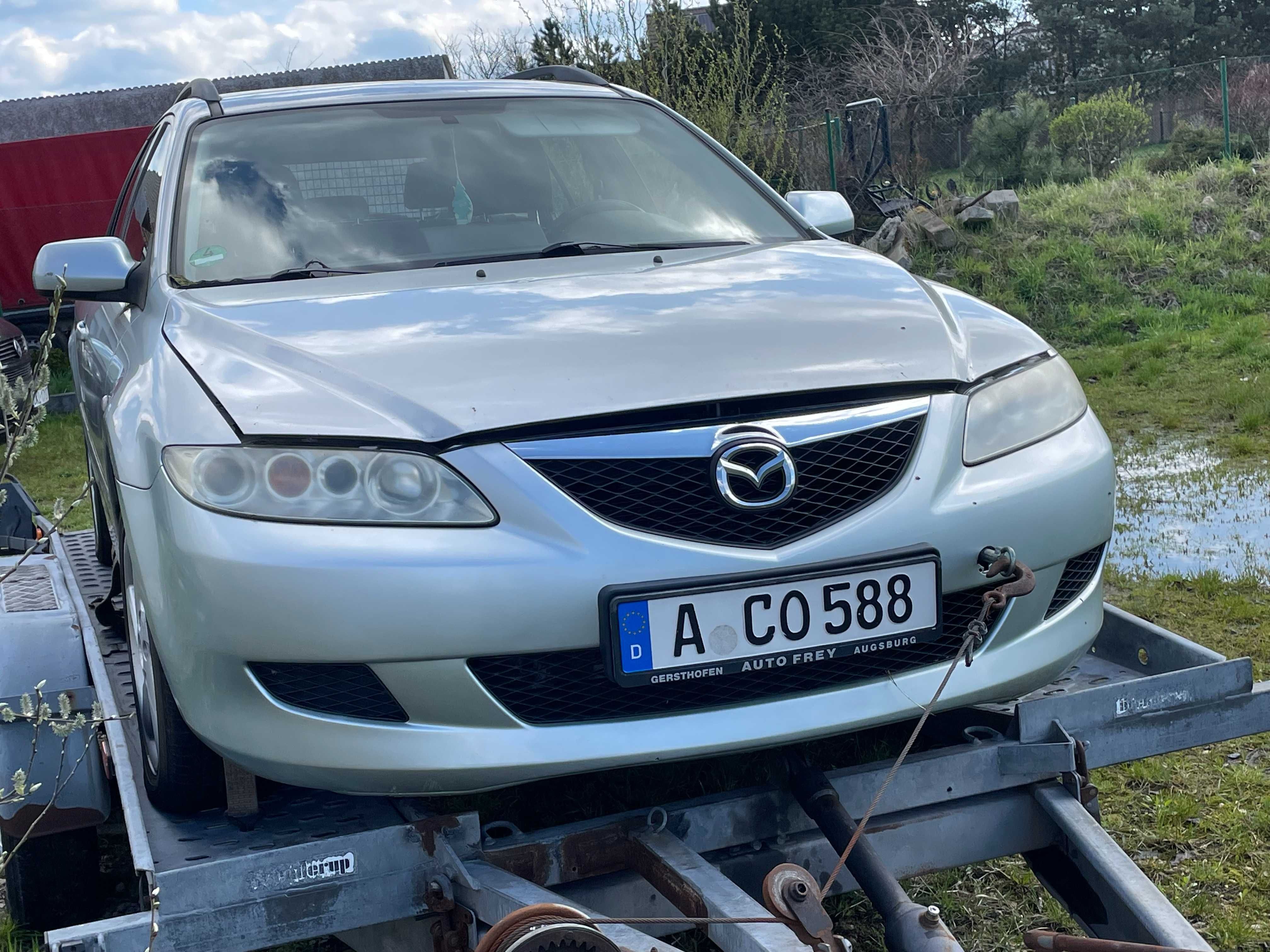 Mazda 6 maska caly na czesci 2005r kod lakieru 25H silnik 2.0 Citd