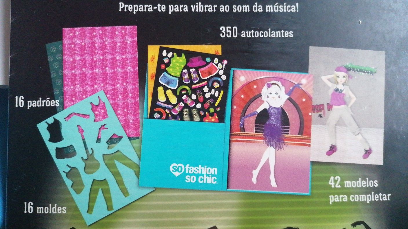 2 Livros Ludodidáticos So Fashion So Chic, novos e selados