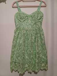Zielona koronkowa sukienka S/M