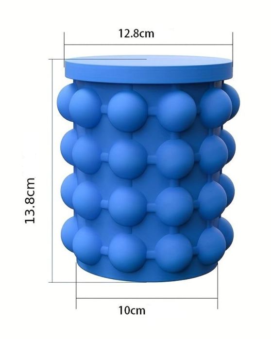 Foremki Do Kostek Ludu, Silikonowe Wiaderko Na Lód, Kostkarka 2W1