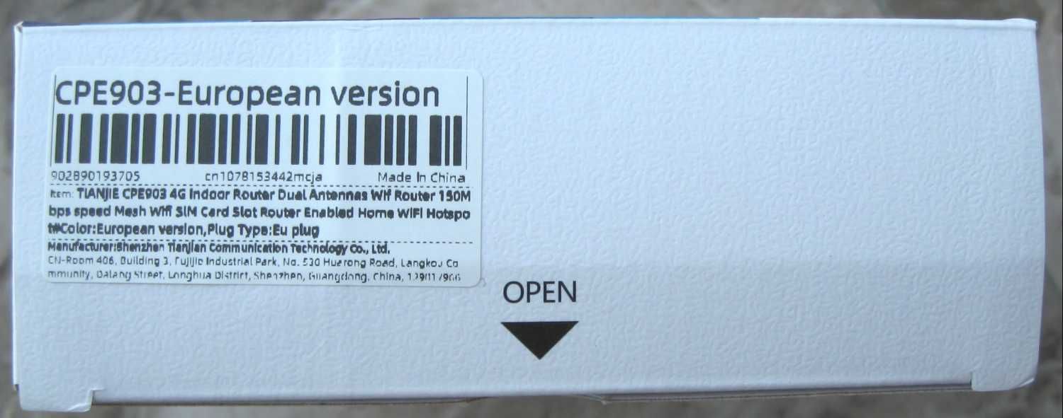 4G LTE-WiFi модем-роутер TIANJIE CPF903-eu