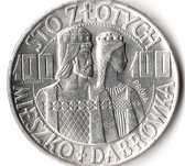 100 zl ""MIESZKO i DĄDRÓWKA" 1966 Ag pRÓBA