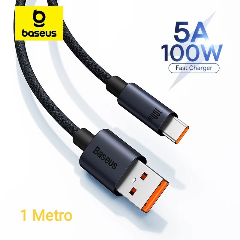 Baseus - Cabo carregamento rápido 100W - 1 metro - Novo - 24 horas