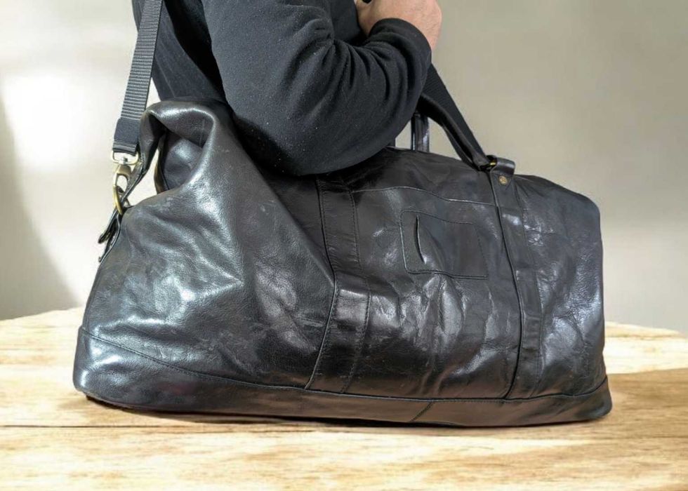 Сумка чоловіча велика ASHWOOD. Натуральна шкіра.