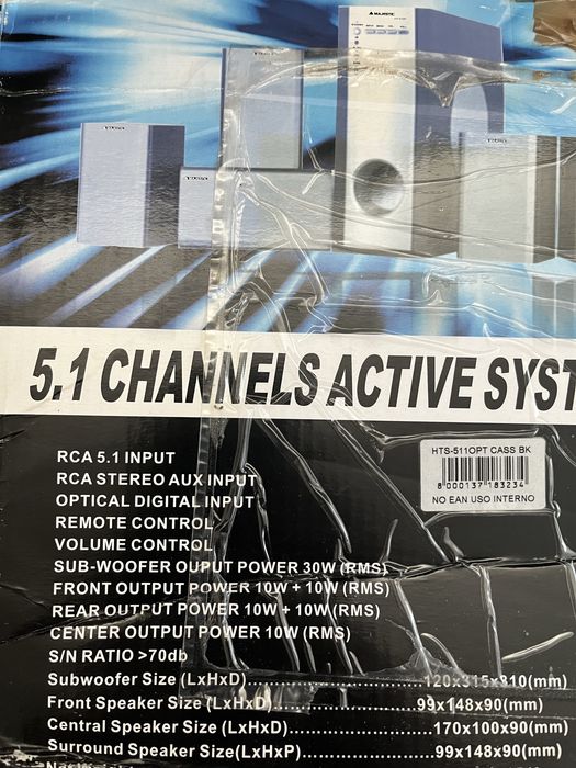 Majestic HTS 511OPT 80W Домашній кінотеатр новий 5.1 Home theatre