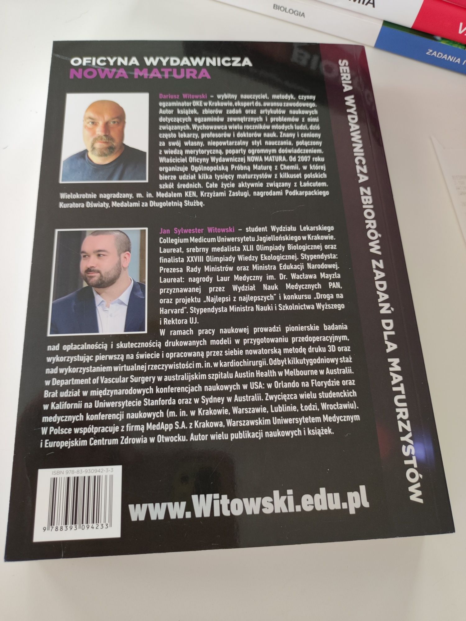 Nowa książka Biologia Witowski zbiór zadań maturalnych matura