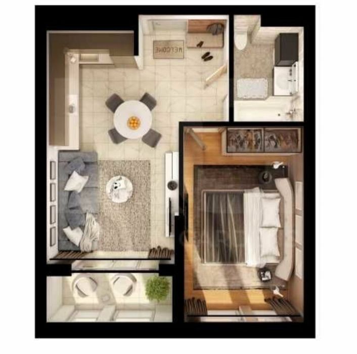 Простора 1-кімнатна квартира 50 м² ЖК Madison Gardens