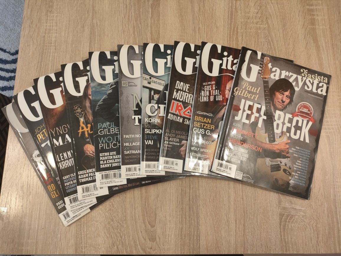 Magazyn Gitarzysta 10 sztuk 2015/2016/2018/2019