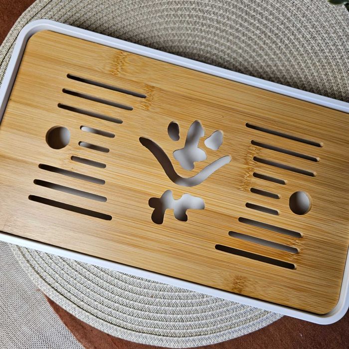 Чабань для церемонии •  бамбуковый столик для чаепития  • с иероглифом