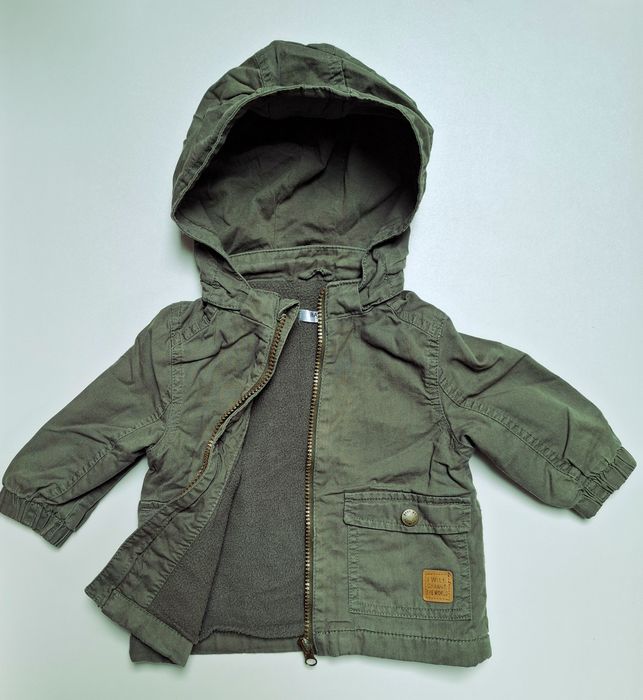 Kurteczka parka khaki przejściowa wiosenna jesienna 68