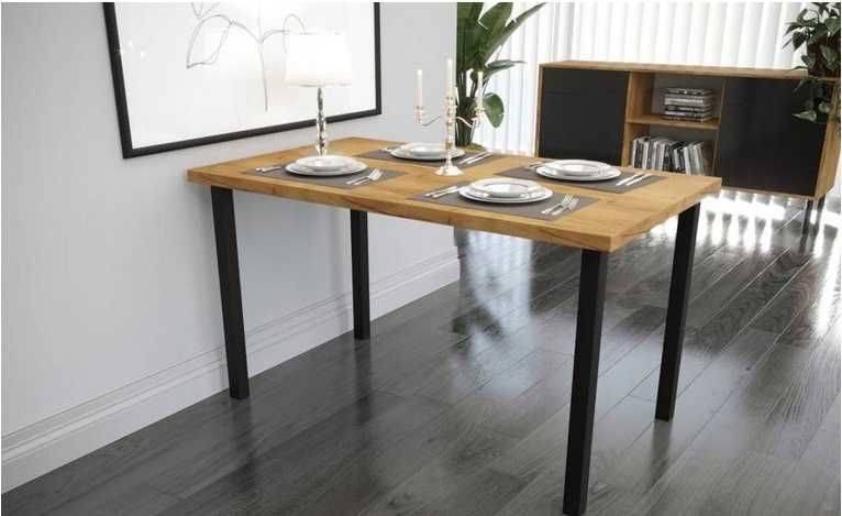 NOGI metalowe KOMPLET do stołu blatu biurka barku 80x80 73cm 4 szt.