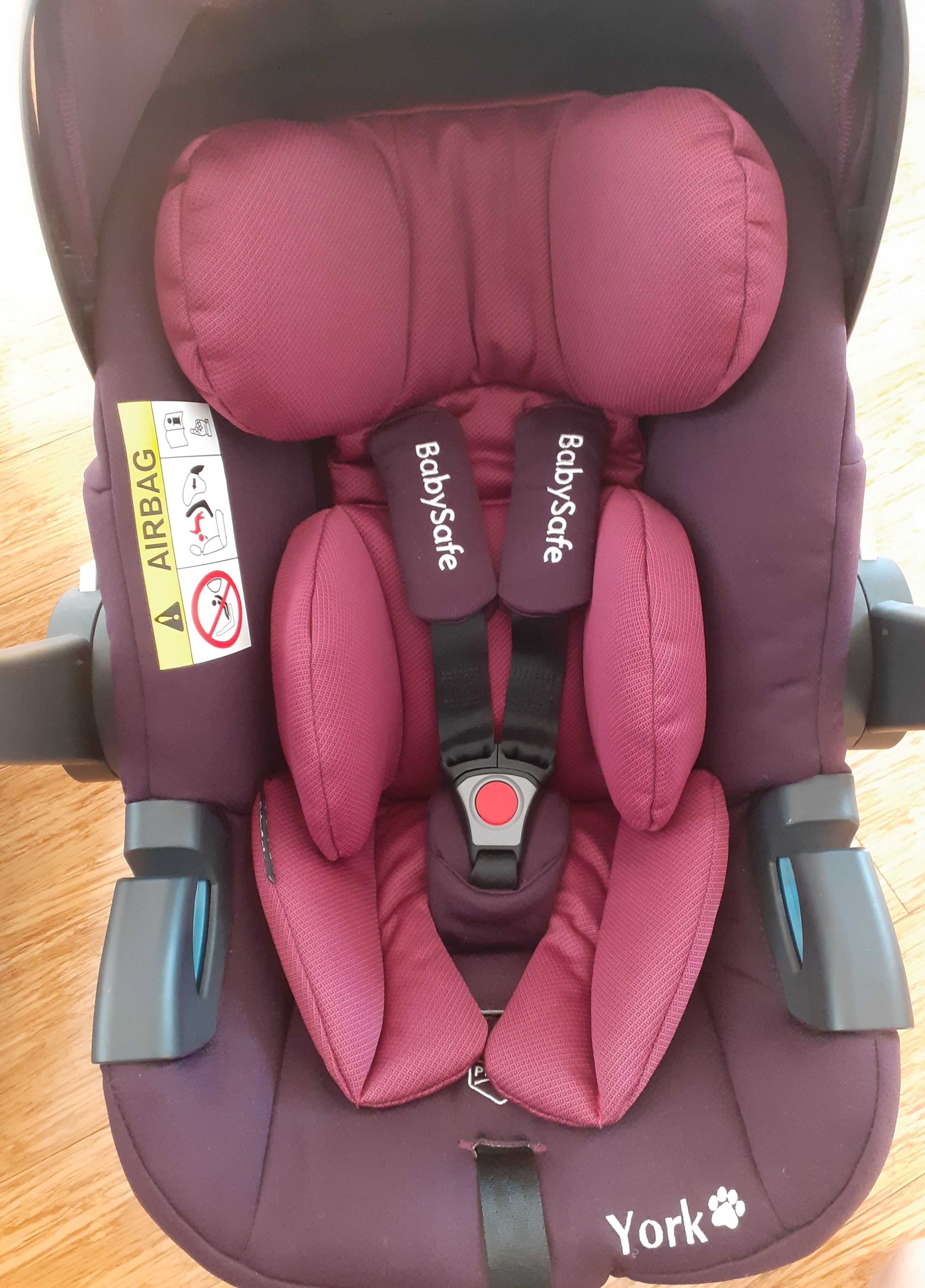 Fotelik BabySafe York z bazą Isofix 0-13 kg