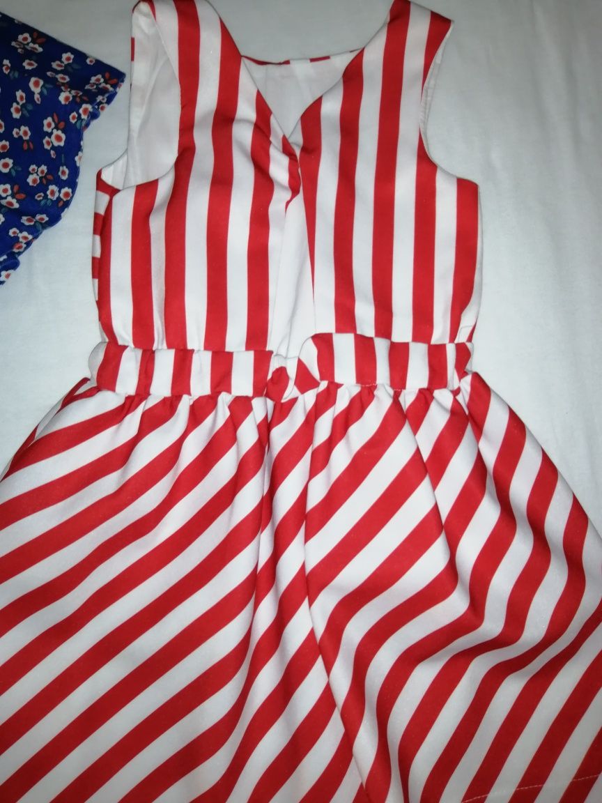 5x H&M r. 110/116 sukienka letnia spódniczka granatowa śliczna cudo