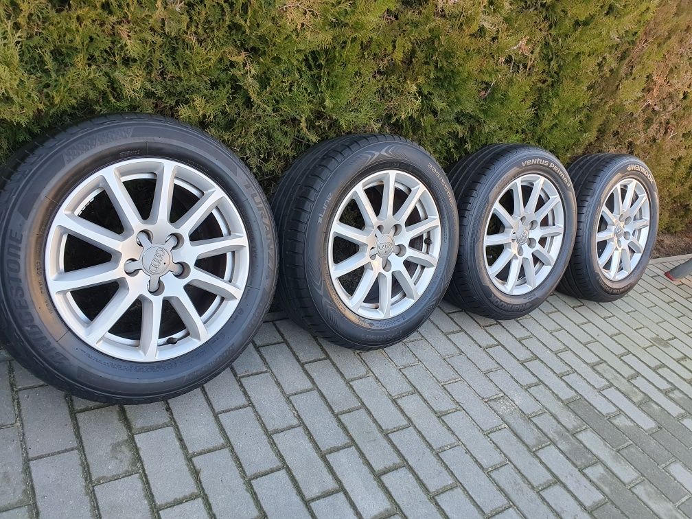 Audi felgi aluminiowe5x112 z oponami lato 225/55/16