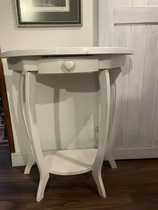 Szafka konsola biala z szufladą