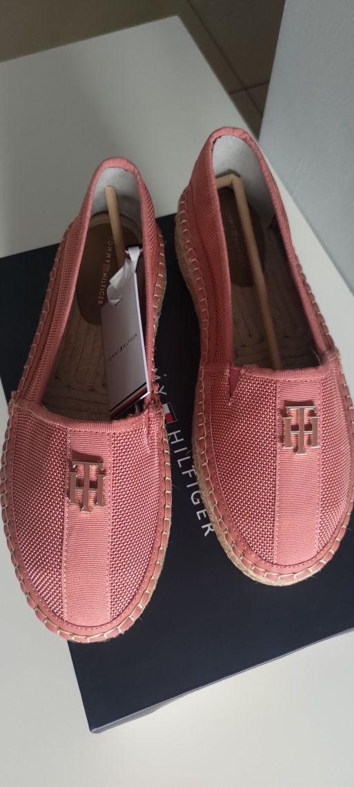 Espadryle Tommy Hilfiger koralowe 41 nowe