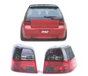 FAROLINS TRASEIROS GOLF 4 MK IV 97-03 VERMELHO ESCURECIDO
