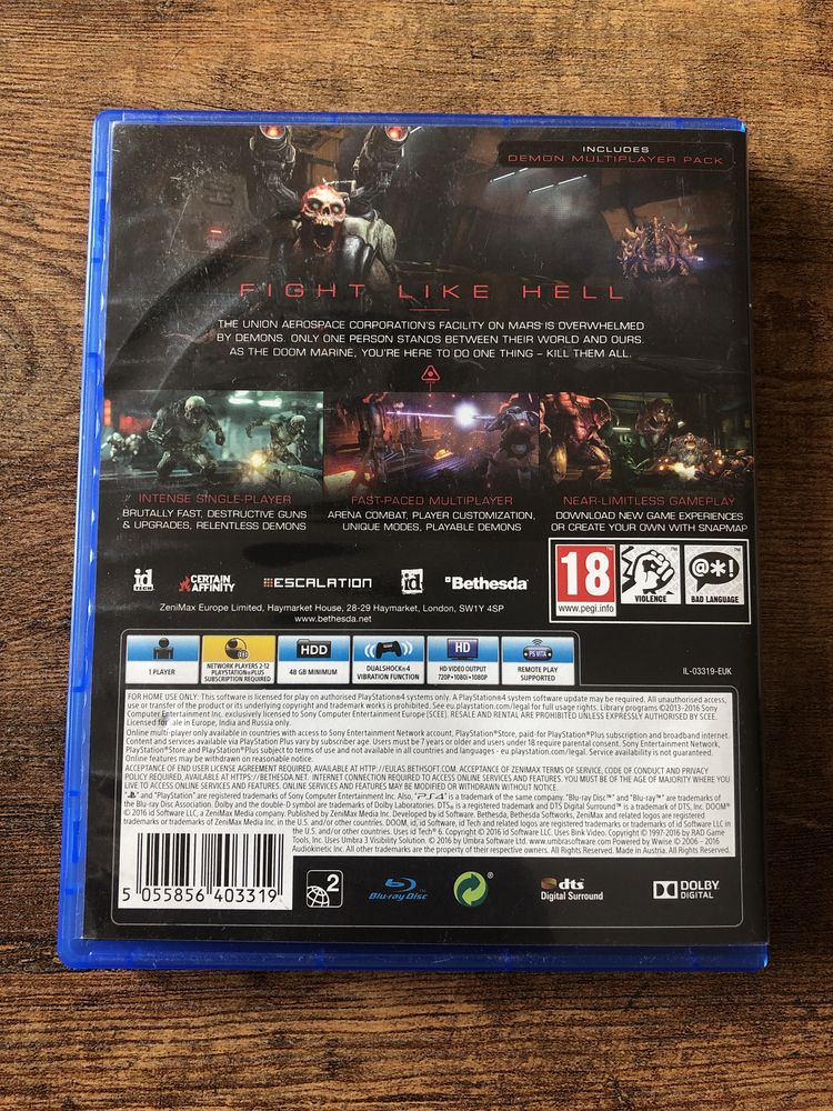 Gra Doom na PS4 Sony PlayStation 4
