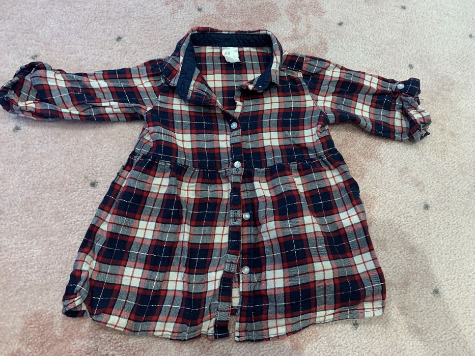 Sukienka H&M r.68 w krateczkę na napy