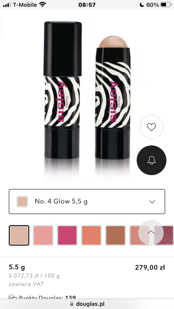 Sisley Rozświetlacz Phyto-Blush Twist 5,5g nr 4 Glow