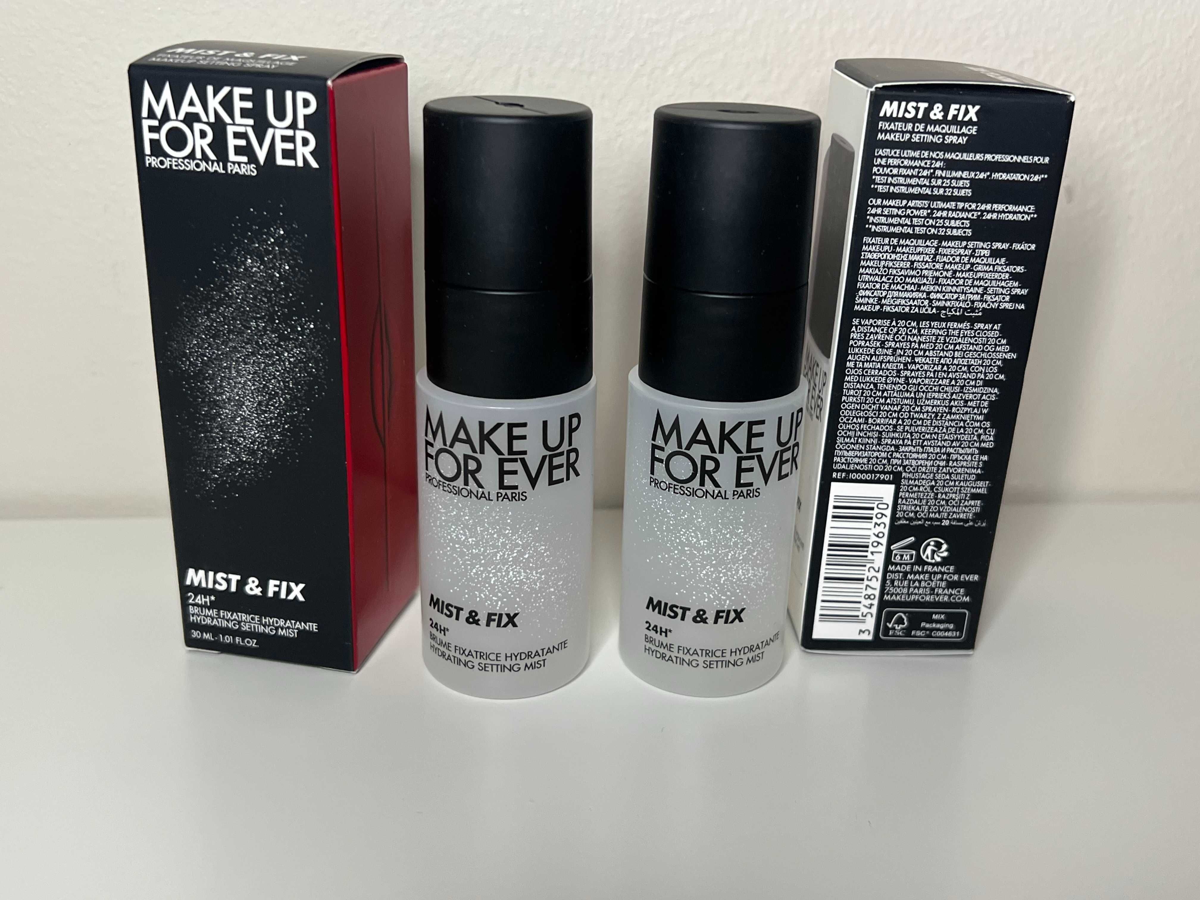 MAKE UP FOR EVER Mist Fix Mgiełka utrwalająca travel podróż 30ml 2szt