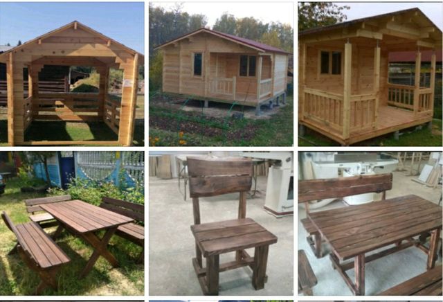 Качели садовые, стол скамейка деревянная, забор деревянный