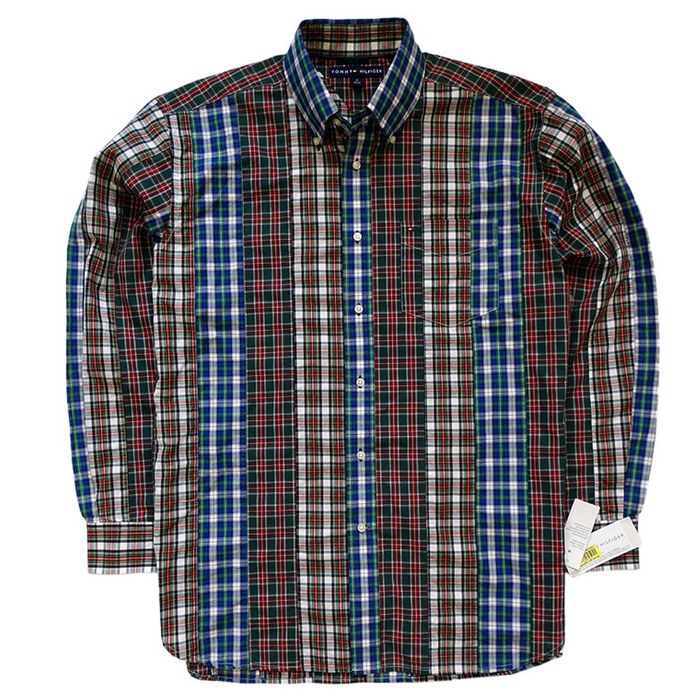 Koszula Tommy Hilfiger M Kratka Patchwork Nowa z Metkami