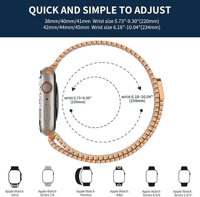 Bransoletka do Apple Watch 7 6  Fullmosa złota SPP284