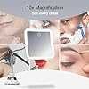 Fancii Espelho aumento Fancii 10x com 3 luzes LED, recarregável