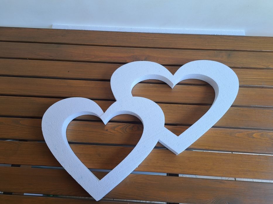 Podwójne serce styropianowe