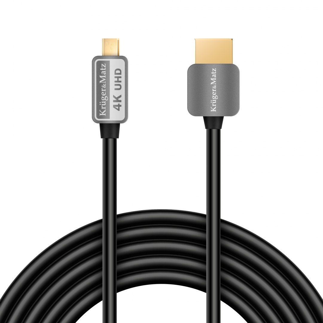 kabel hdmi - micro hdmi wtyk-wtyk (a-d) 3.0m kruger&matz